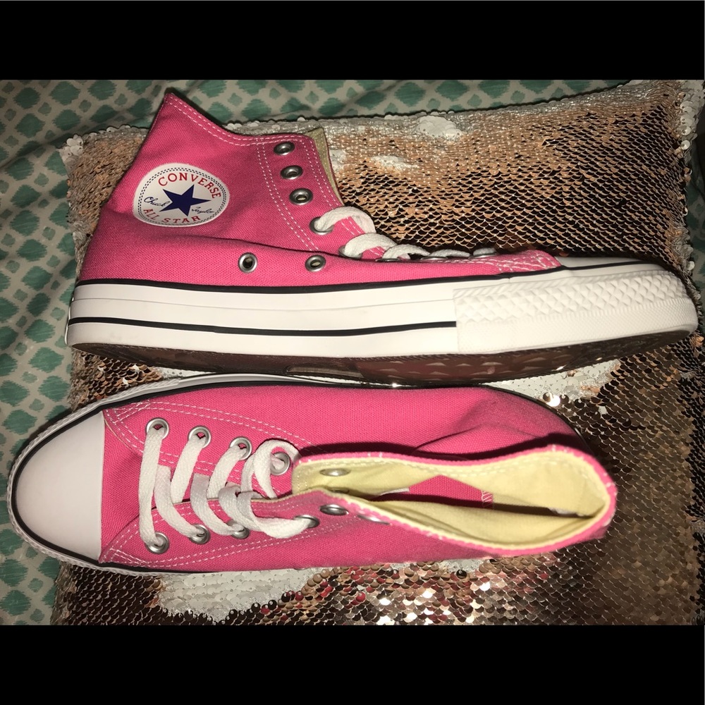 Hot pink Converse high top